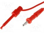 Измервателен кабел PPOM-36/R Измервателен проводник PVC 0,95m червен 10A 60VDC Материал ABS